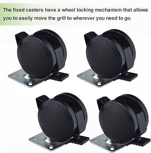 Miniatura 5 de LIZEWEI 69827 Kit de ruedas fijas compatibles con parrillas Weber Spirit serie 200300 (2013-20172019) con controles delanteros superiores - Diámetro