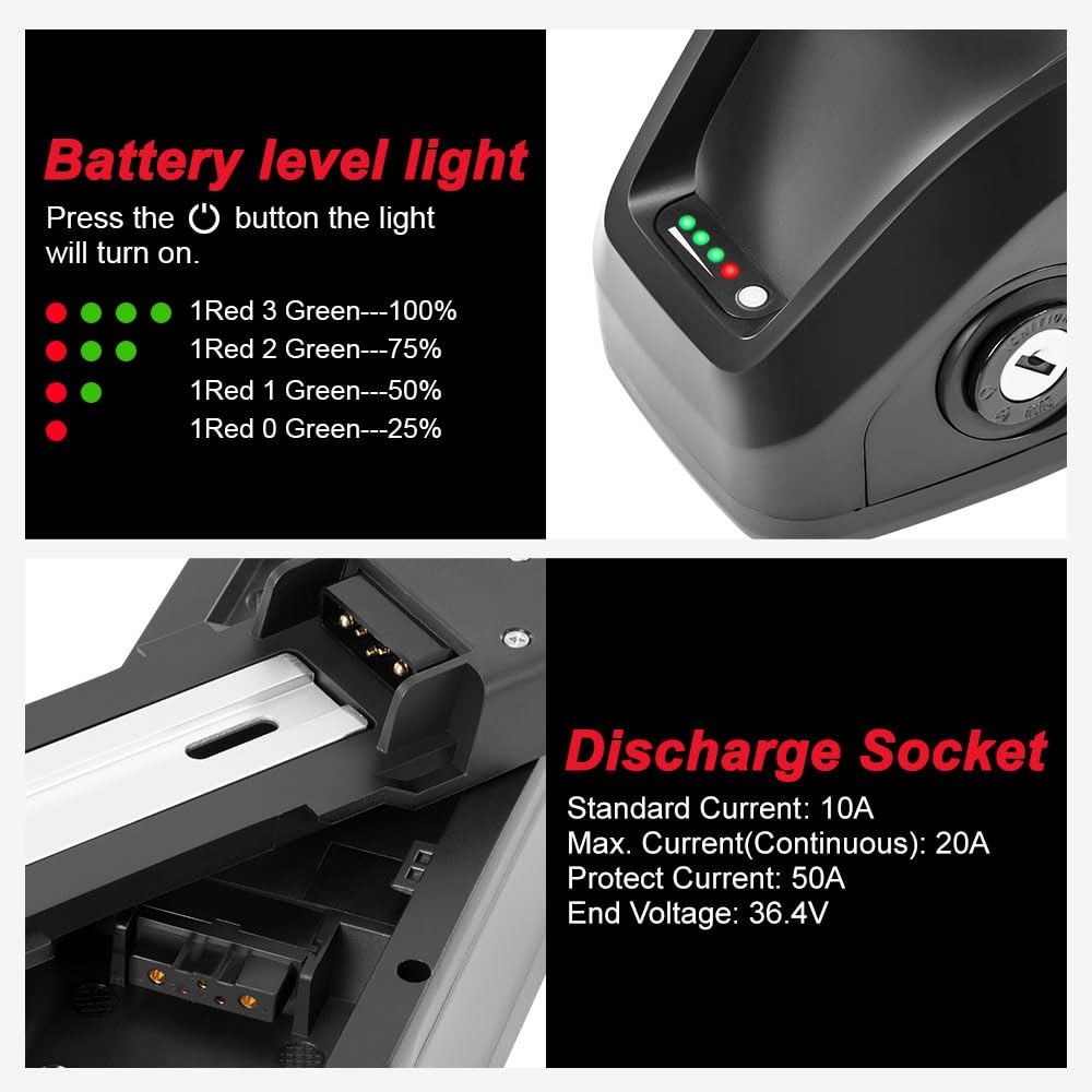 SEASON Ebike Batterie A2-48V 14Ah (673Wh) 35E cellules sans Chargeur - Batterie de Rechange Compatible avec Rad Power Bikes