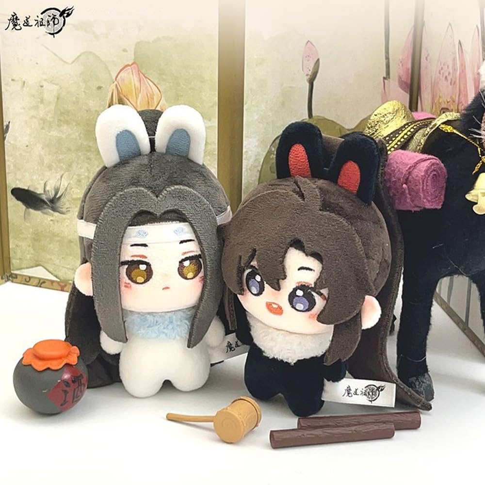 DEXSHUN 2pcs Wei Wu Xian Soft Figure Anime Colgante Llavero