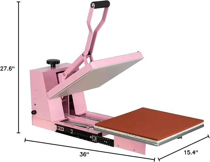 Máquina de Plancha para Camisetas 15x15 Pulgadas 800W FIVESHOW Rosa miniatura 2