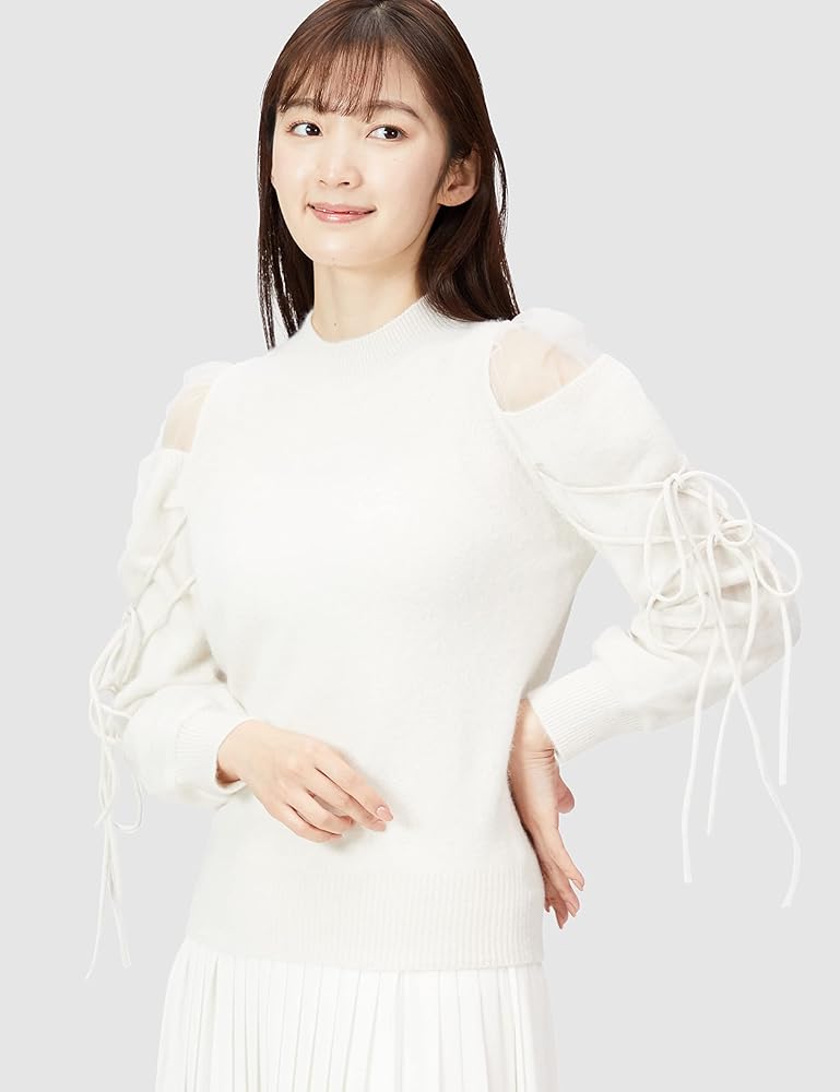 SNIDEL シースルーショルダーニットトップス SWNT215067 Amazon | [スナイデル] シースルーショルダーニットトップス