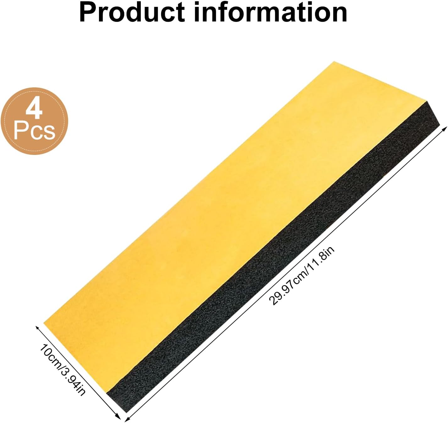 Garage Wall Protector for Car Doors, 4-Pack Self-Adhesive NBR Foam Car Door Impact Guards, Garage Parking Assist, Prevent Car Door Scratches and Dings, Easy Installation