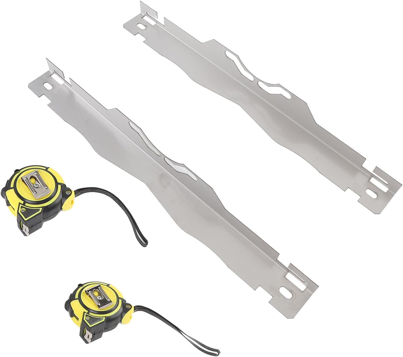 Stainless Steel Alignment Plates, 2PCS 3 Meters Tape Measure, Toe Alignment Tool for Cars Sedans SUVs, Coaxial Distance, Efficient Tie Rod Adjustments and Wall Mounted Storage
