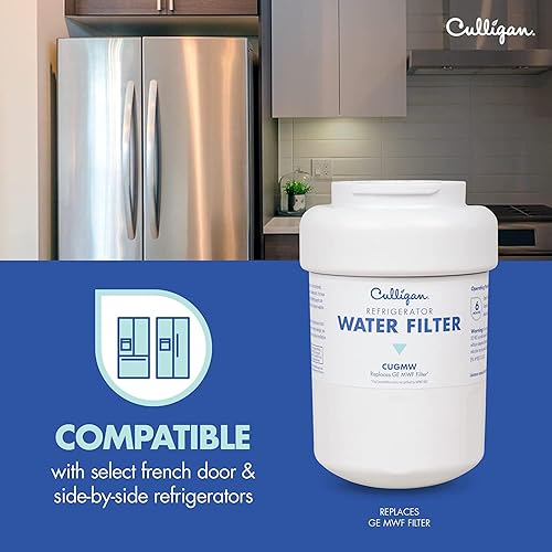 Vista 5 de Culligan Filtro de agua para refrigerador CUGMW Reemplazo para filtro de agua GE (MWF) Reemplazar cada 6 meses Paquete de 1