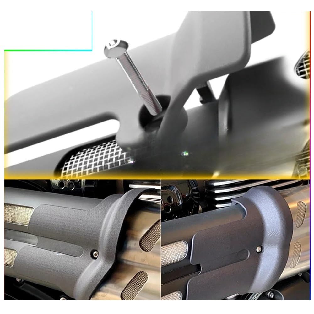 Cubierta Calor Silenciador Accesorios para Motocicleta Protector Tubo Escape Cubierta Protectora contra El Calor Antiescaldado para Scrambler 1200