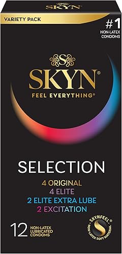 Miniatura 5 de SKYN Elite - Condones lubricados ultrafinos sin látex de 36 unidades y preservativos SKYN 4 variados sin látex, paquete de 12 unidades