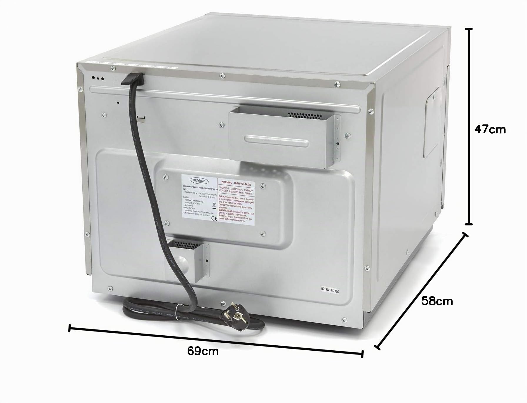 Micro-ondes Professionnel - Programmable - 30L - 1800W - Double Capacité - 30 Litres - 1800 Watt - Micro-Ondes Restauration