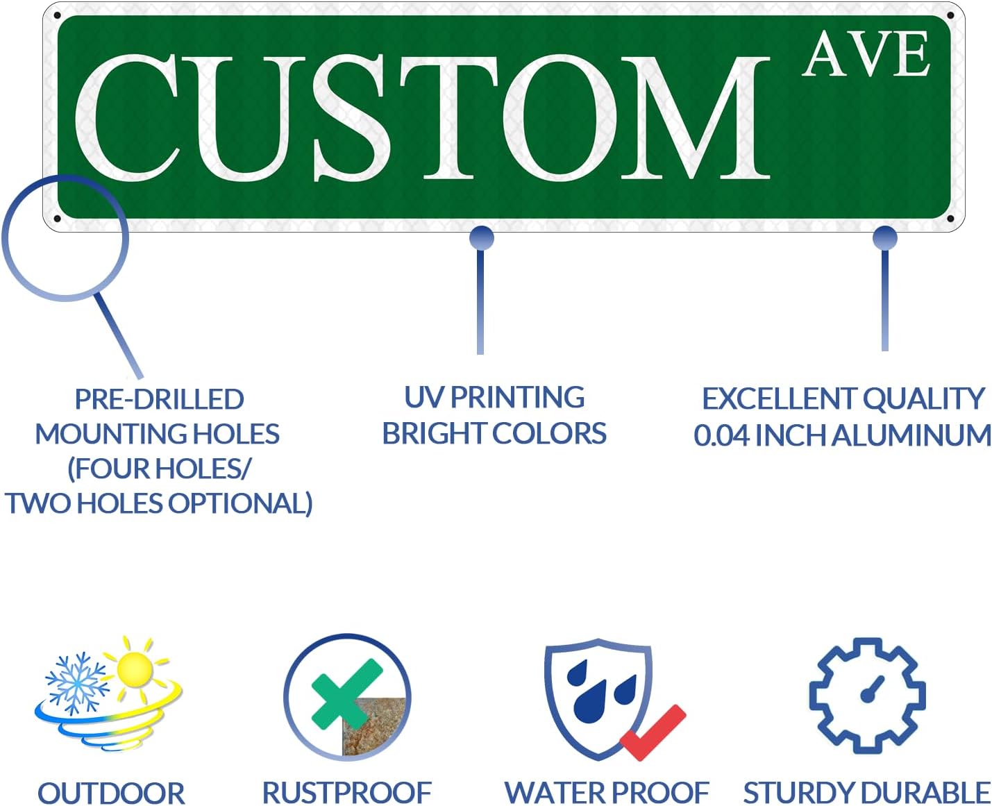 custom signs,12 * 36 inches,large street signs,road green background signs,optional double/single sided,for Exit/Entrance,Community, farm