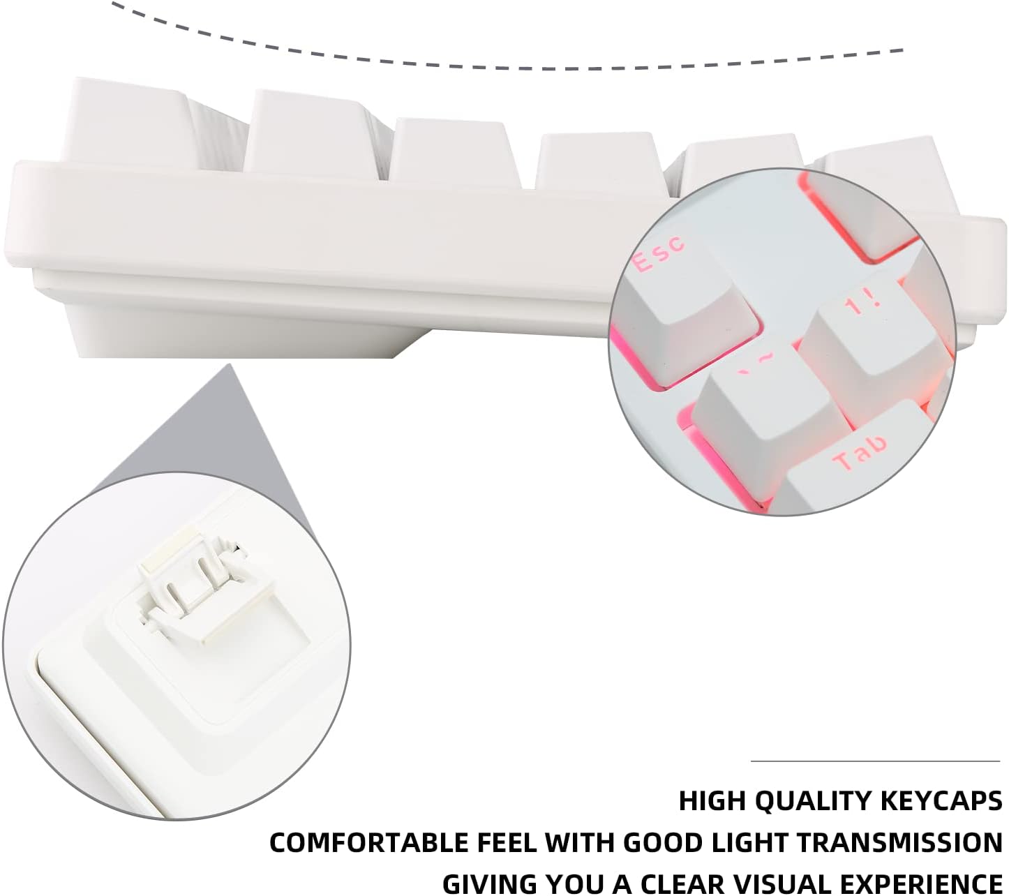 Buy IROK FE87 Gaming Keyboard, Hot Swappable RED Switch, RGB Wired