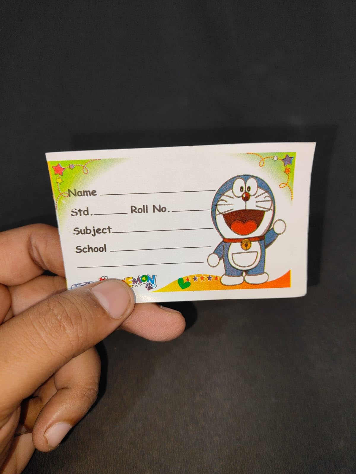 TOYSFAST® 400 Piece Cartoon Name Slip | School Name Sticker |Name Slip Copy Cover pesting | Name Tag,Fill Name Subject,School,Roll no,std (B269) 1