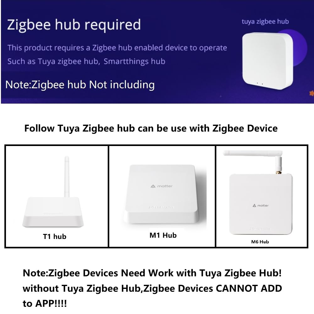 Tuya Zigbee Moteur de store enrouleur intelligent ultra silencieux, charge de 9 kg, 2 vitesses, compatible avec un tube de 38 mm, fonctionne avec HomeKit Google Home Tuya & Home Assistant (HA), hub M6