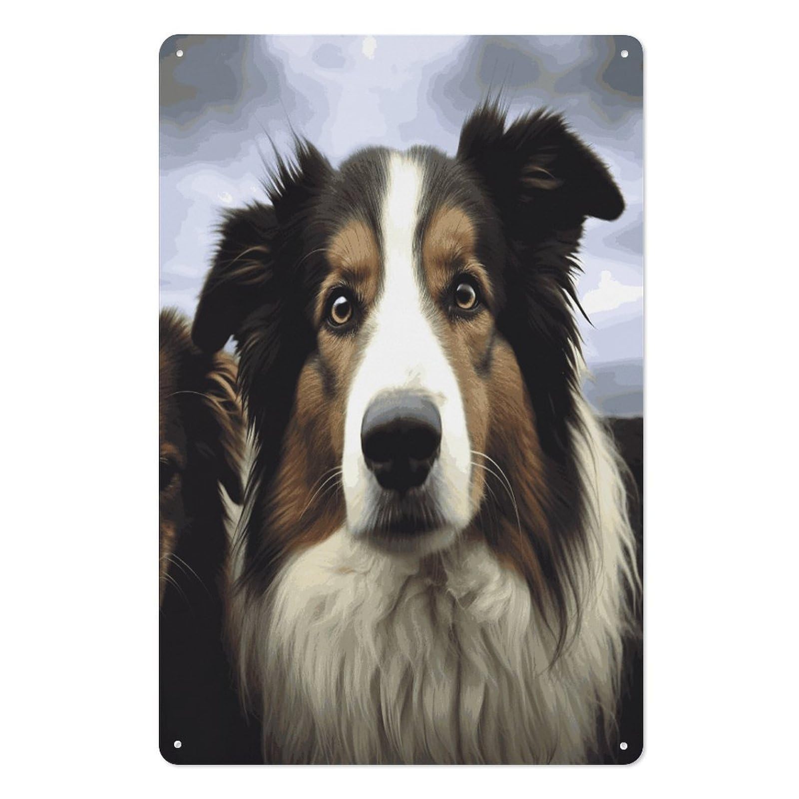 Adfgyerh Style Sheep Dog Tin Sign Hanging Art Prints,Wall Decor For Gifting And Party Decoration 7.9X11.8 Inch,Wall Art For Home Garden Greenhouse Living Room Bedroom Yard
