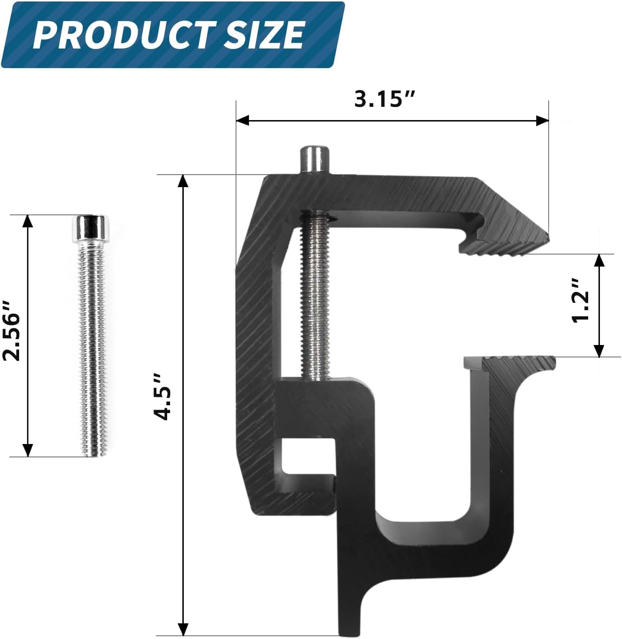 MaxxHaul 50843 Mounting Clamps - 4 PCS - For MaxxHaul 50613/50614 / 50621 Aluminum Truck Racks