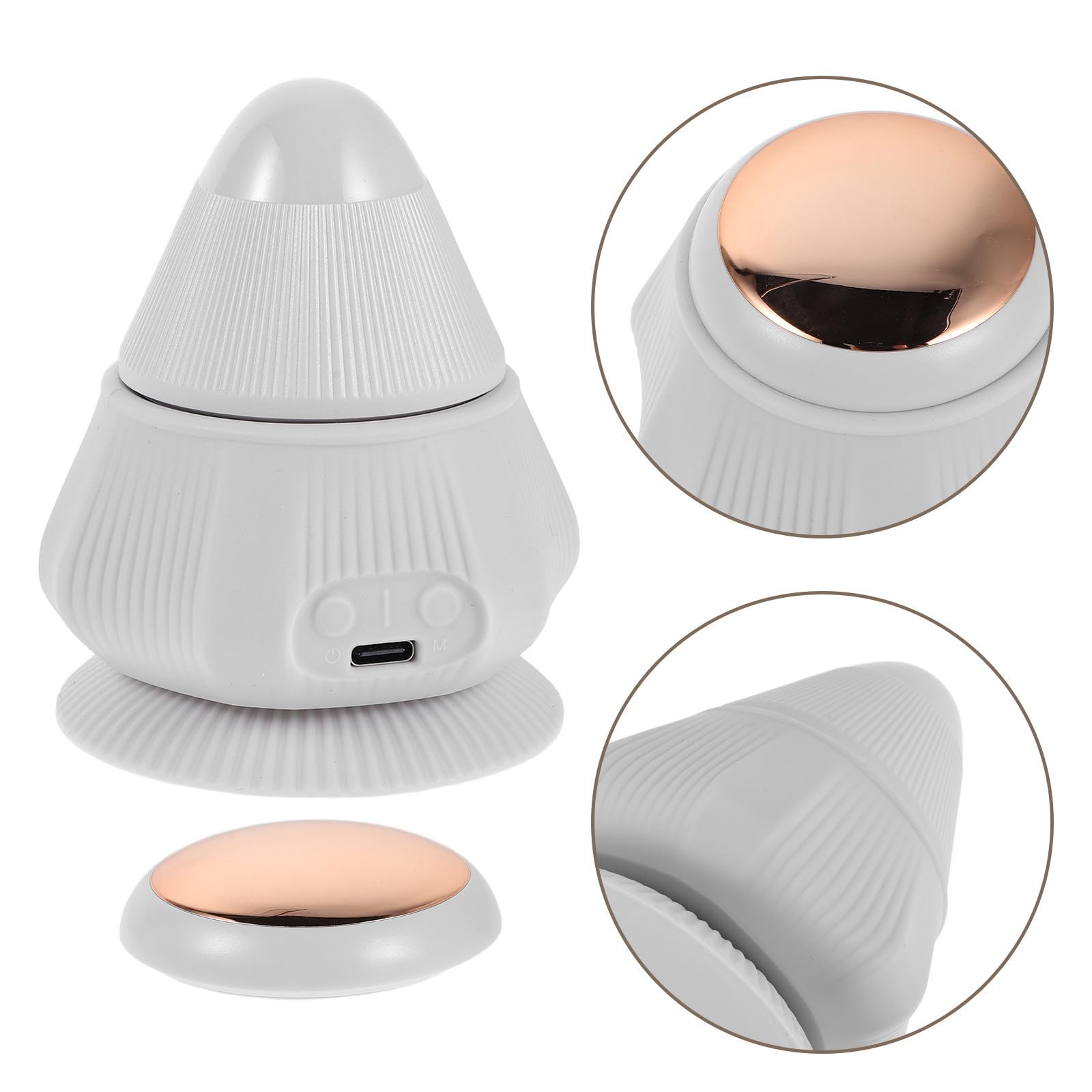 SHINEOFI Tiefengewebsmassagegerät in konischer Form aus Kunststoff mit Vibrations und Heizfunktion, tragbar für Muskelentspannung im Büro und auf Reisen