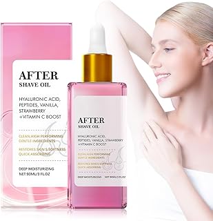 After Shave Oil - Strawberry & Vanilla Scent, New Formula for Women Smooth Skin, Prevents Ingrown Hairs & Dryness, Soft Serve Hydration for All Skin Types (1)