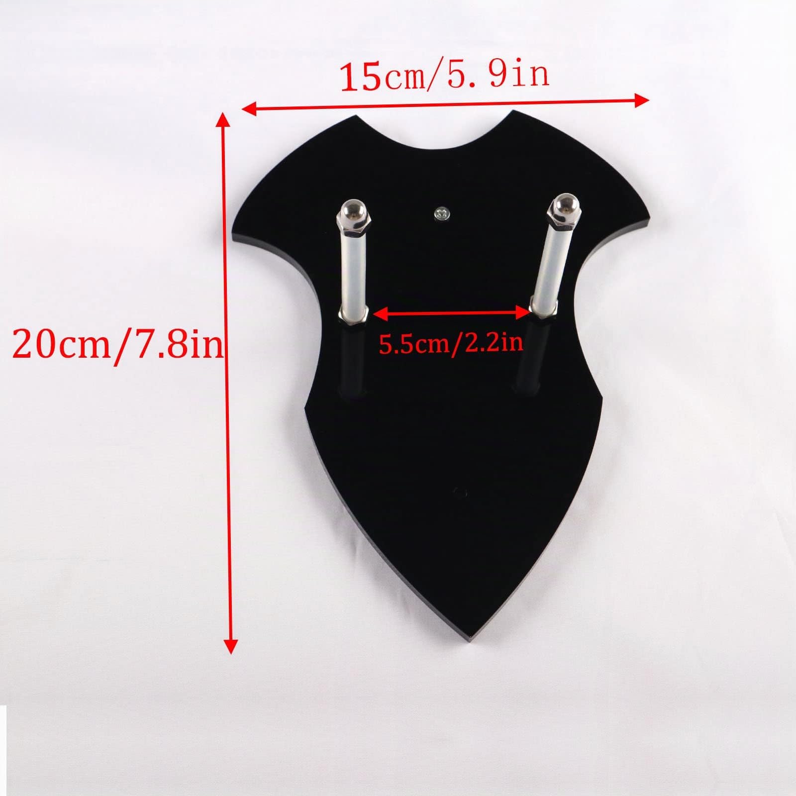 Vertical de acrílico negro para espada, expositor mural para 1 espada, katana o hacha – Sostén de espada para pared resistente, exhibidor para sable samurái, decoración medieval (Negro, 1 juego)
