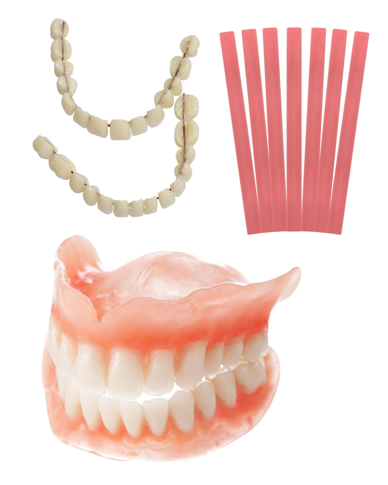 Do It Yourself Denture Fake Teeth Top and Bottom Temporary Teeth, Easy and Convenient, Common to All situations-9