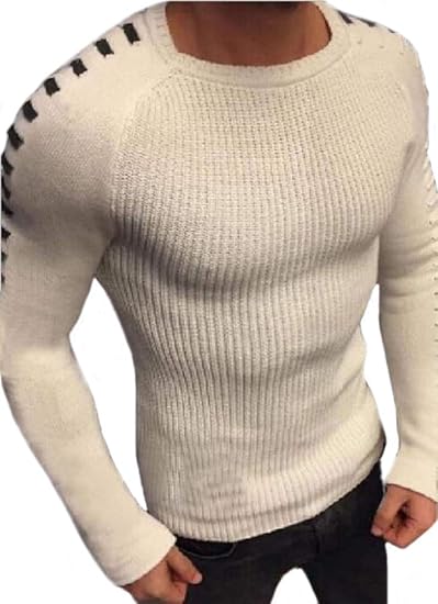 Pull Homme Long,SHiONFA Hiver Hommes épais Chaud à Manches Longues Pull