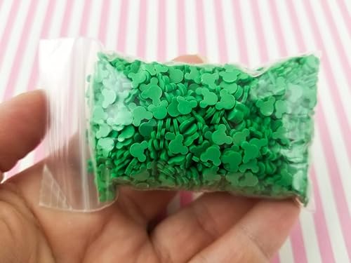 Miniatura 4 de Polymer Clay Fake Sprinkles Mouse Ear CHK Decoden Funfetti Jimmies Deep Green S75 30 Gram Bag