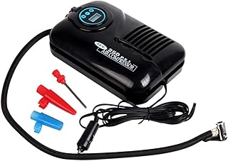 Holdfiturn Portable Air Compressor 12V 250PSI Digital Tyre Inflator Compressor Pump Tyre Inflator Football Inflator with Auto Shut Off Compact Air Pump for Car Bicycle Tires Balls Swimming Rings