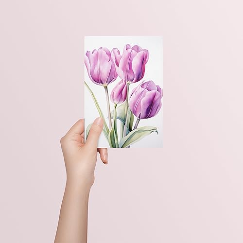 Miniatura 5 de Tulips Wall Art Print - Tulips Flowers Print Poster Unframed - Watercolor Tulips Print - Tulips Wall Art - Tulips Painting - Tulips Artwork