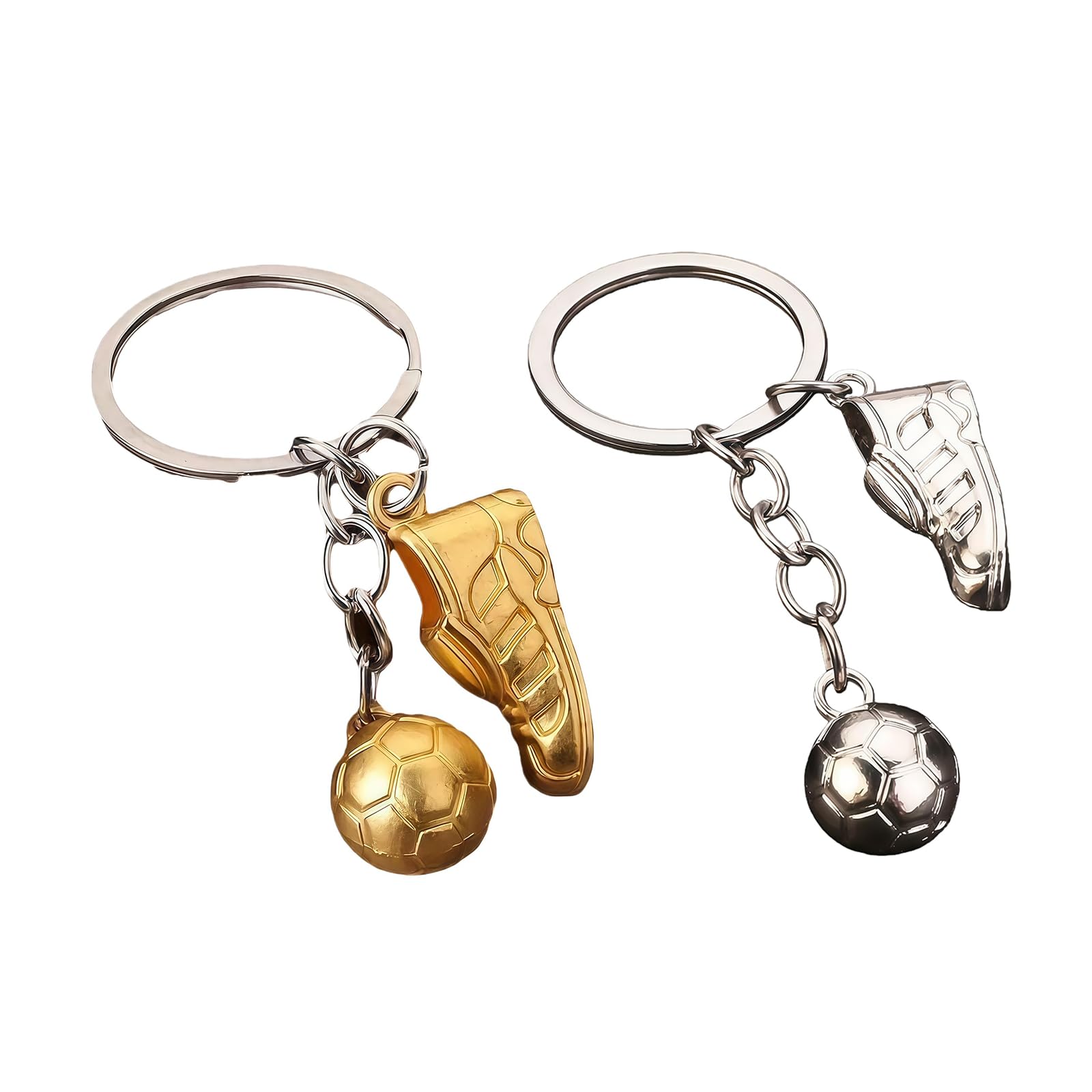 2-Piece Football Keychain Set, Golden Ball Key Organizer and Backpacks Decor Pendant, Sports Theme Return Gifts and Accessories for Boys-image-21