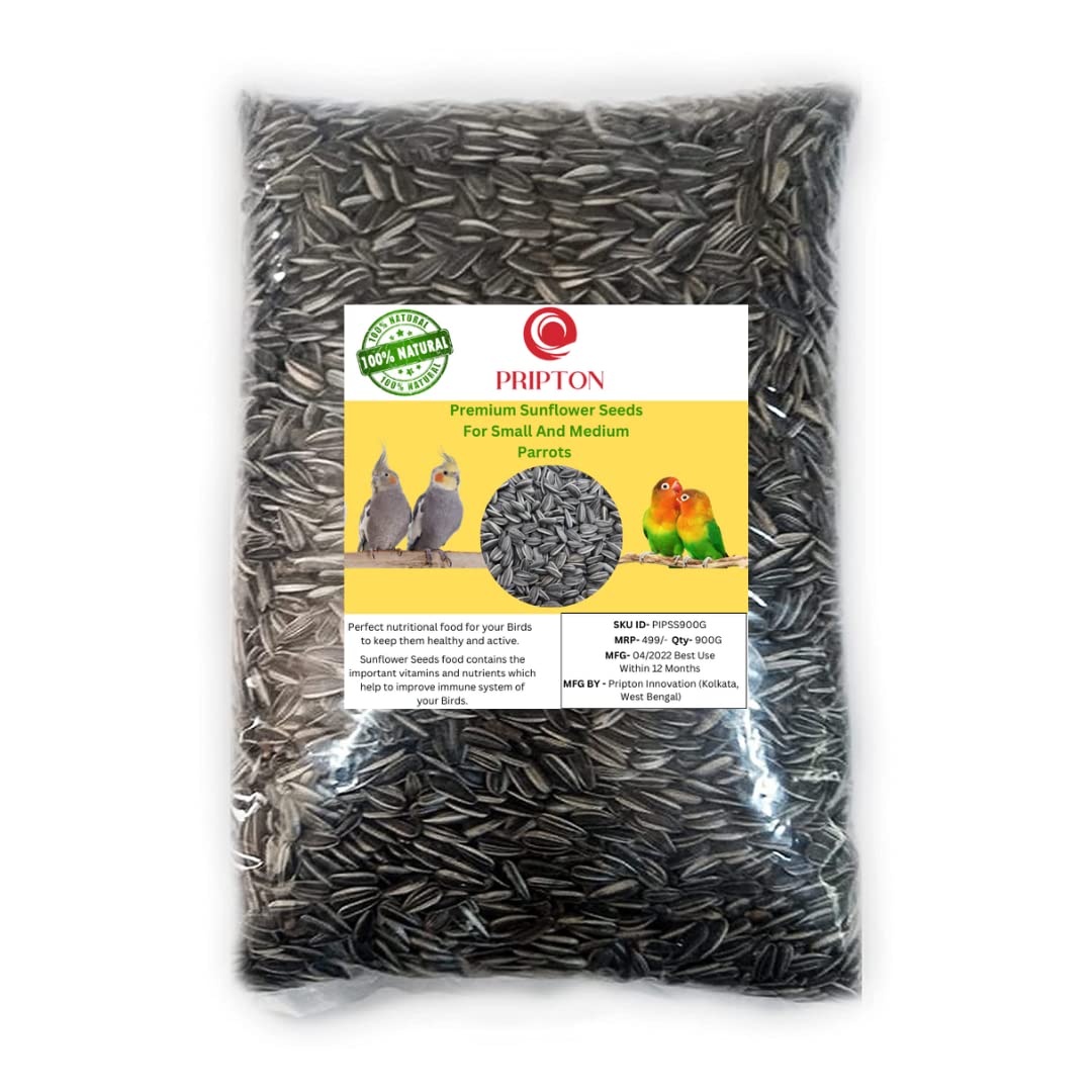 Pripton Sunflower Seeds for Birds and Parrot, Sunflower Seeds for Adult and Young Birds Nuts 900 g Dry Adult, Young, Senior, New Born Bird Food (B0BMLC6YTX) Amazon Price History, Amazon Price Tracker