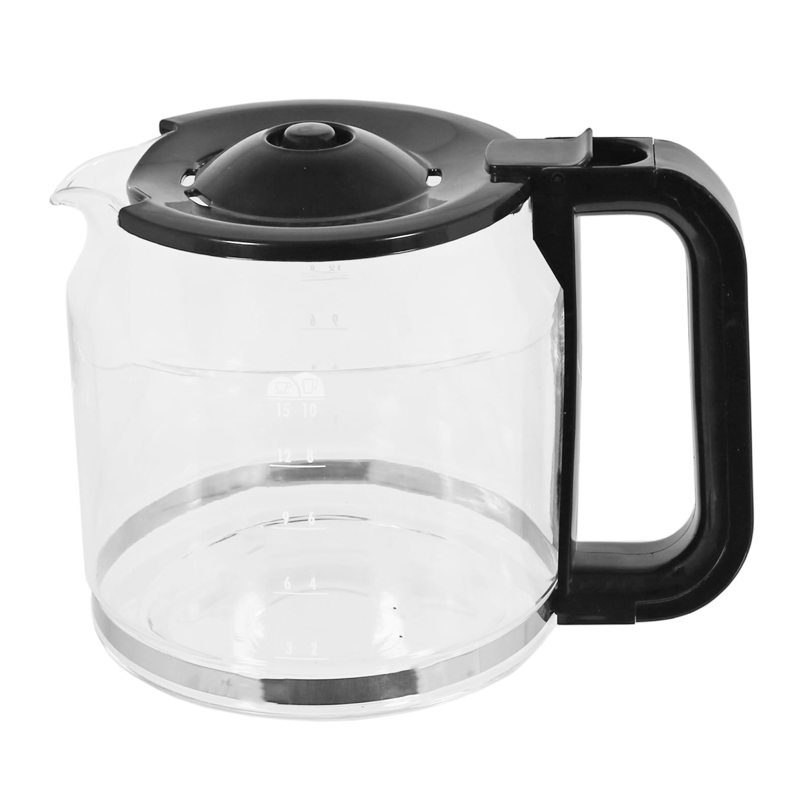 SPARES2GO Glass Jug for De'Longhi ICM15210 ICM15210.1 Filter Coffee Machine (10 Cup)