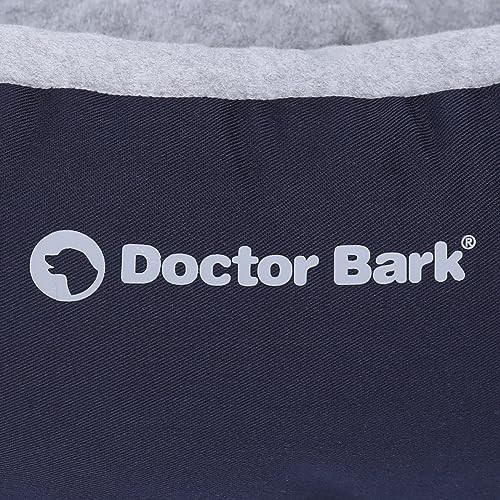 Doctor Bark Hundekorb Mittelgroße Hunde, Hundebett Weich, Rund, Flauschig - Kuscheliges Hundenest mit Wendekissen Fleece/Baumwolle - GreenLabel Hunde Bett (M - 60x50 cm, Königsblau)