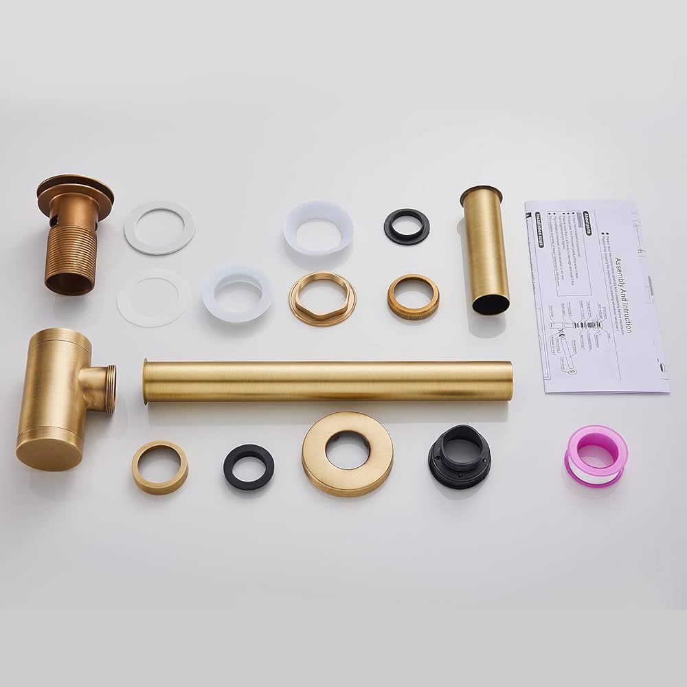 Amazon.com: MENATT Bathroom Sink P-Trap Complete Set, Solid