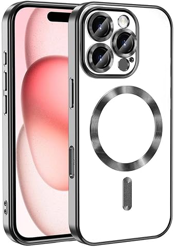 Zore Apple ile uyumlu iPhone 16 Pro Kılıf Kamera Korumalı M-safe Wireless Şarj Özellikli Zore Demre Kapak Siyah