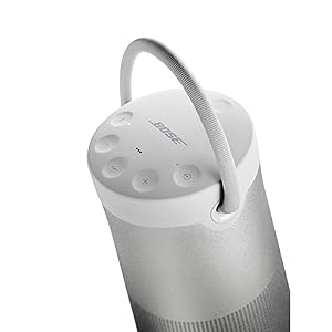 Bose SoundLink Revolve+ (Series II) Bluetooth Speaker, Portable Speaker with Microphone, Wireless and Water Resistant with 360 Degree Sound, Long Lasting Battery and Handle, Silver