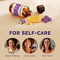 Vista 5 de Kukka - Aceite esencial de lavanda para difusor, piel y cabello, aceite de lavanda 100% puro para relajación, nutrición y aroma para hacer jabón