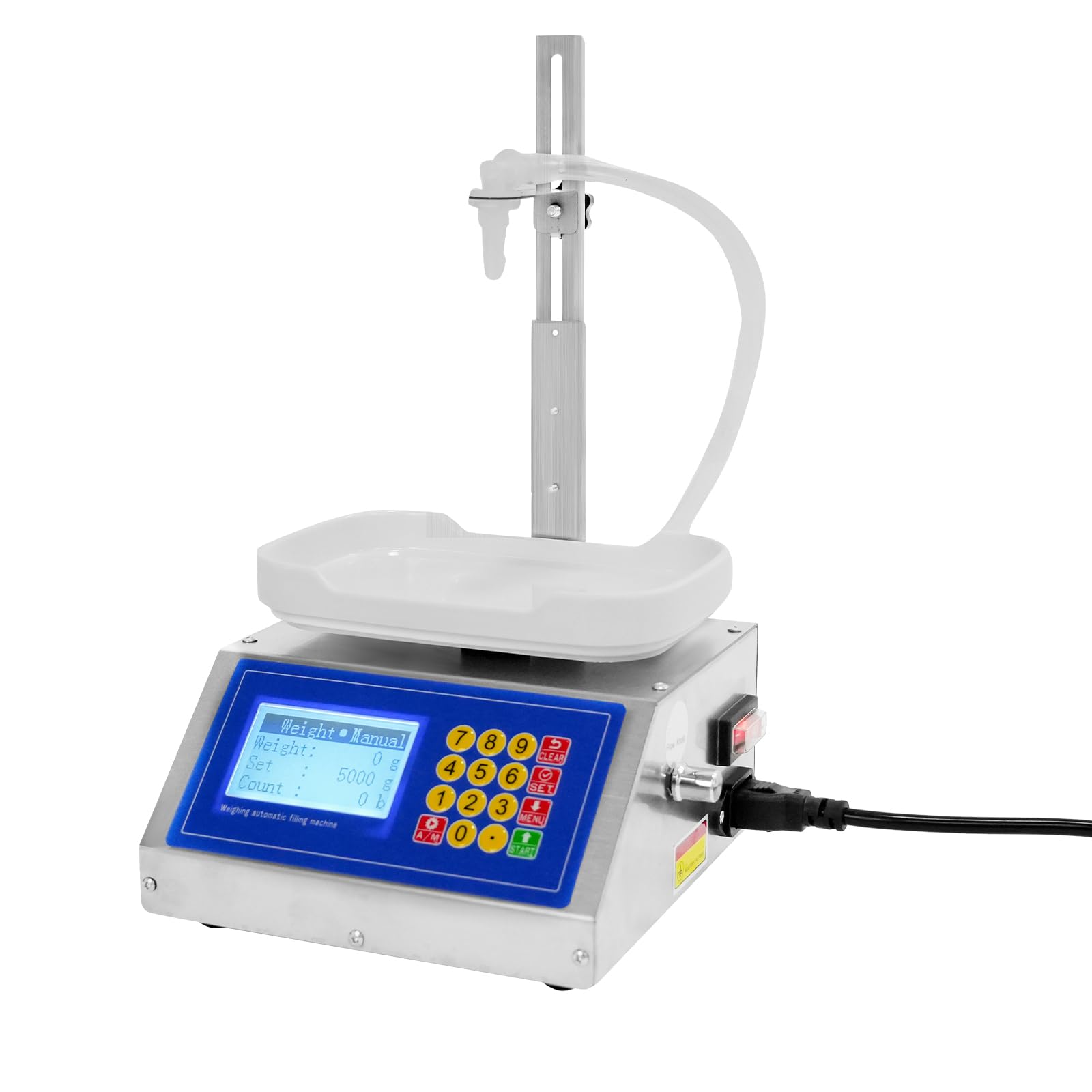 Xuemanshop Liquid Filling Machine, 30W Diaphragm Pump Automatic Filling Machine With Lcd Display, Height Adjustable 0-32Cm, Flow Rate 3.2L/Min, For Drinks, Soy Sauce, Perfume