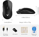 RAPOO VT2 MAX Wireless Gaming Mouse, True 8K Wireless Polling Rate, 53g Lightweight, Up to 750 Hr Battery, Nordic nRF54L15 MCU, 120-Million Optical Switch, 10 Programmable Buttons, Macro Enabled