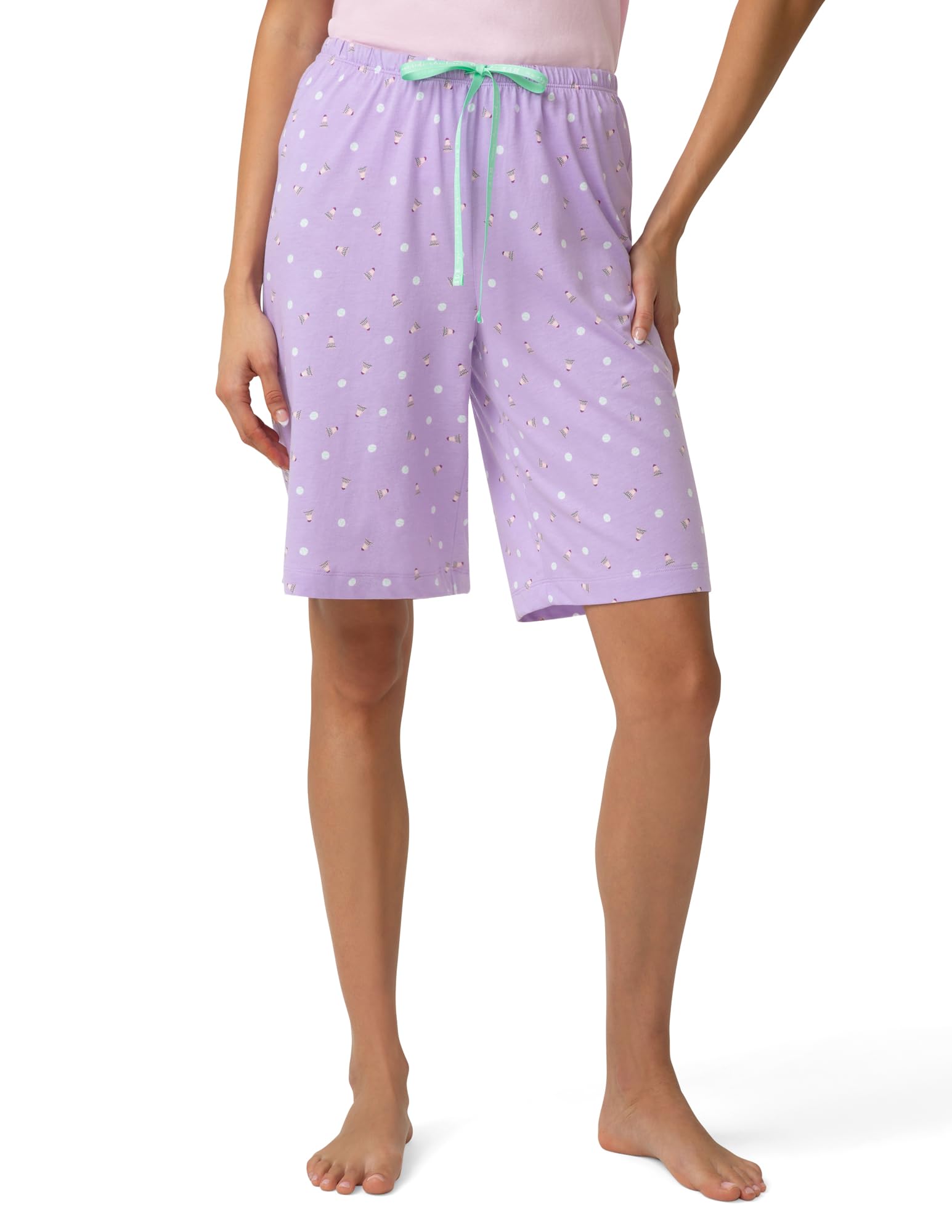 HUE Women's Summer Vacation Pajama Separates, Soft, Whimsical Print Pjs with Tropical Beach Themes, Flip Flops, Cocktails
