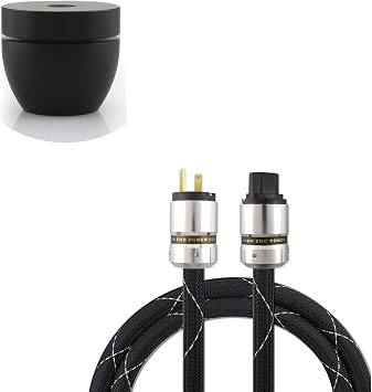 Tertullus 4 Pcs Ball Beads Speaker Isolation Feet+12AWG HiFi Powe Cable1.5M / 4.92FT
