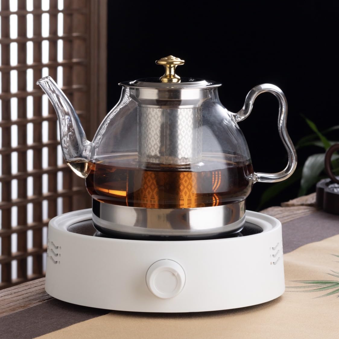 Amazon｜ガラスポット ティーセット IH対応 ポット 紅茶 ポット 透明