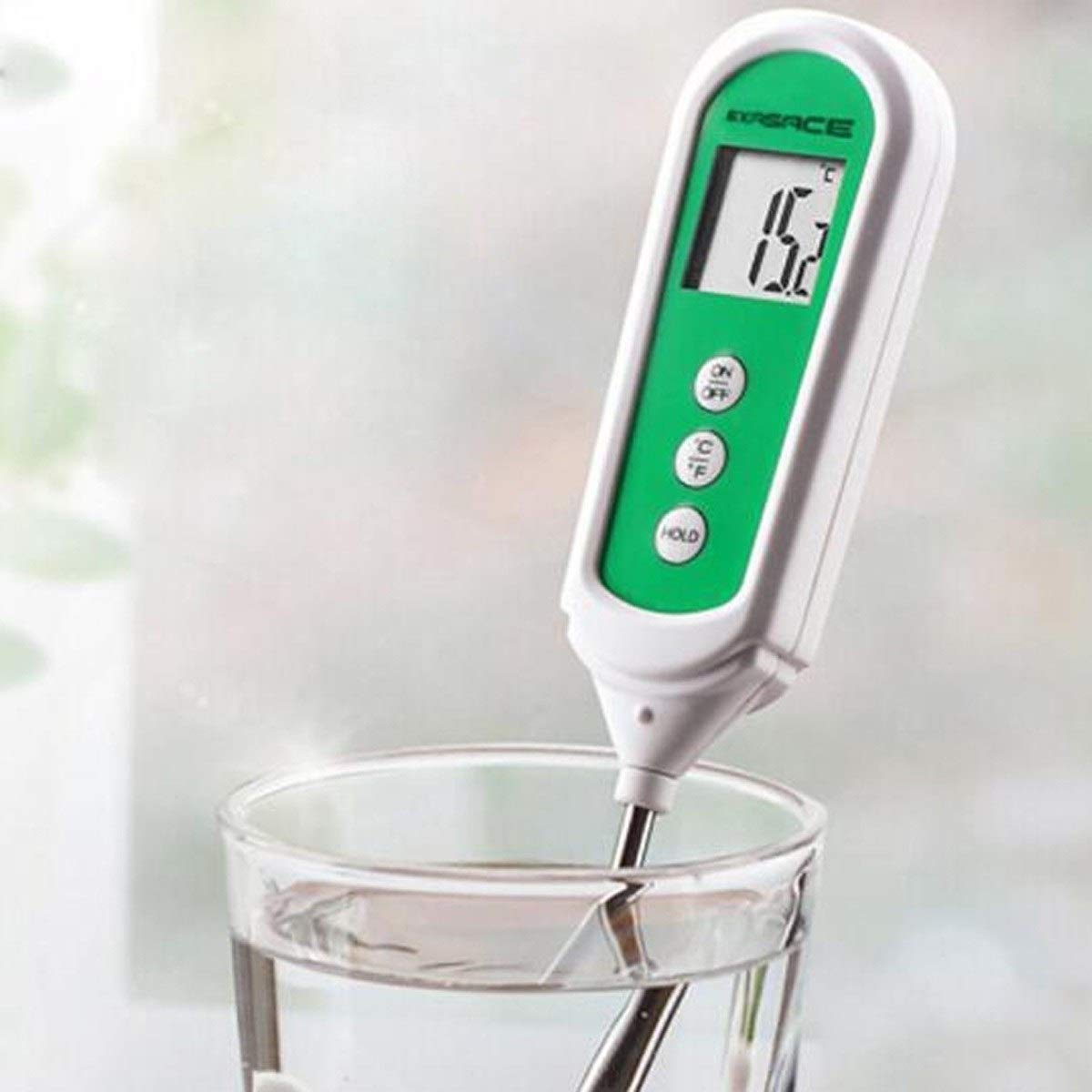 XINGYU Termometro per Temperatura dell'Acqua da Cucina, Misuratore della Temperatura dell'olio, Misuratore della Temperatura del Latte, Termometro Impermeabile, Verde Utensili Domestici