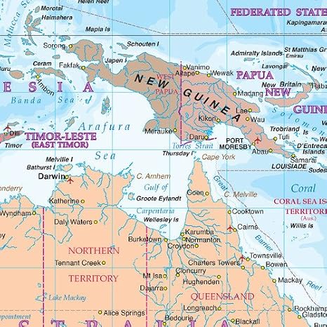 Pacific Ocean Wall Map - 34 x 27.75 Matte Plastic