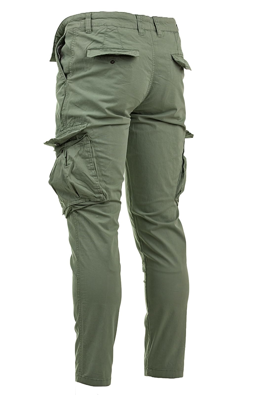Instinct Pantaloni Cargo Uomo Estivi Slim Fit Tasconati con Tasche Laterali Militari da Lavoro Trekking Outdoor Pantaloni Multitasche Leggeri Traspiranti in Cotone Primavera Estate