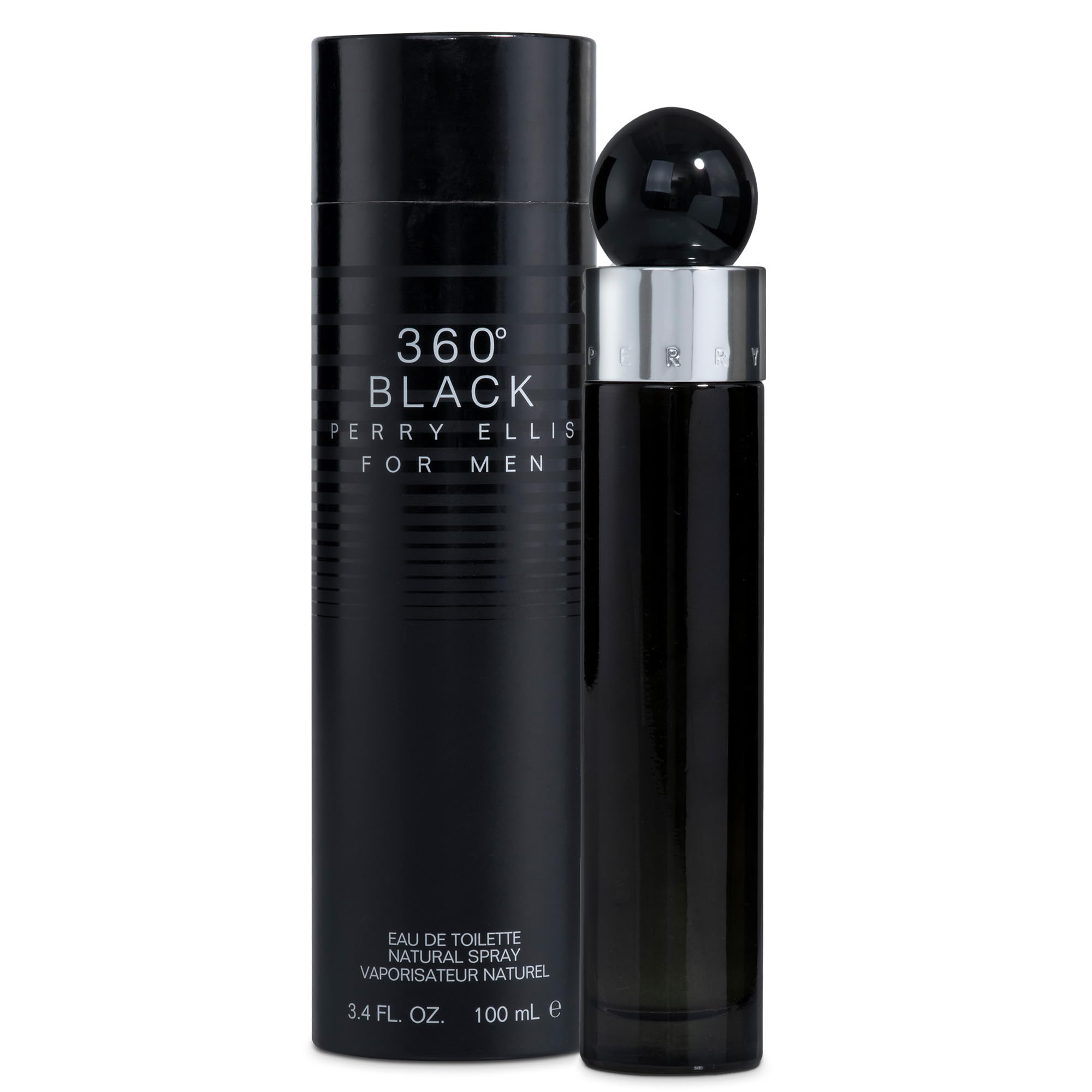 Perry Ellis360 Black for Men, 3.4 oz EDT Spray