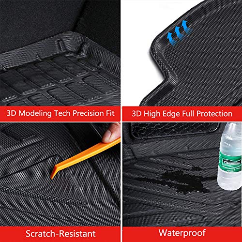 Cx-5 Cargo Liners - Compatible With Mazda Cx5 2017-2021 2022，Not For 2022 Cx-5 2.5S Awd Premium Package Model,All-Weather Rear Trunk Tray Cargo Mats,3D Tech Waterproof Durable Odorless Tpo Accessories #TOP4