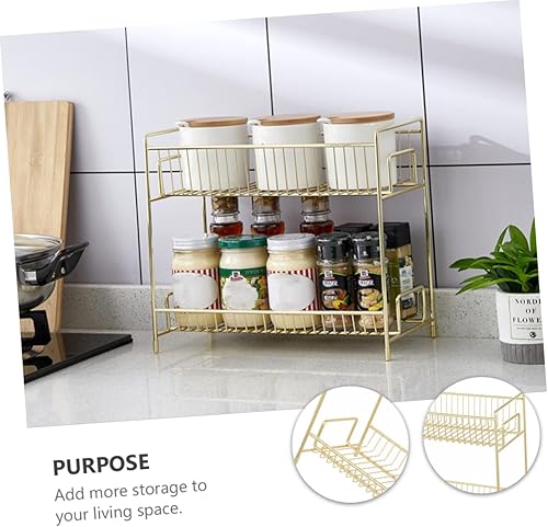 Miniatura 7 de Estante de almacenamiento de cosméticos Organizador de 2 niveles Estante de ahorro de espacio para organizador