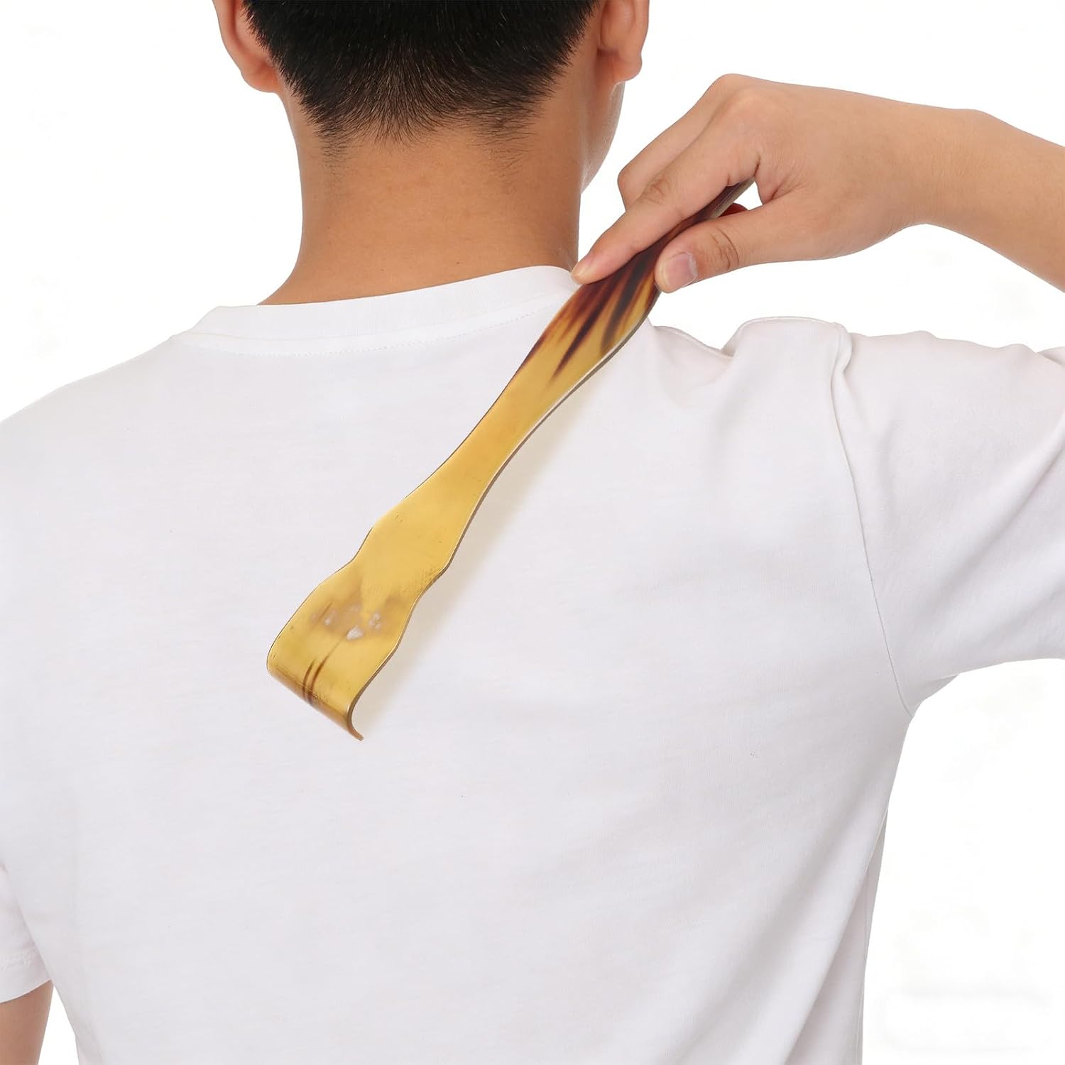 Portable Back Scratcher: Natural Ox Horn Back Scratcher - Itch Scratching Claw Backslap Body Relaxation Massagers for Adults 11.8-12.6" Length
