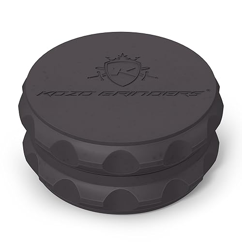 Kozo 2.5" Spice Grinder 2-Piece, Strong Grip By Kozo. (Black)