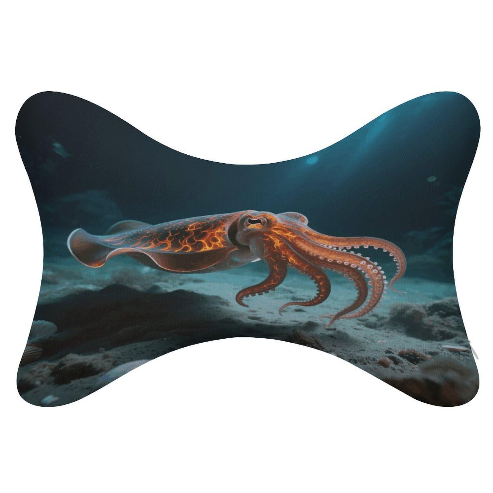 VstaDank Walking Flamboyant Cuttlefish Car Pillow Soft Car Neck Pillow Breathable Dog Bone Shaped Travel Neck Pillows Washable Removable All-Season Universal Cars Head Rest Pillows