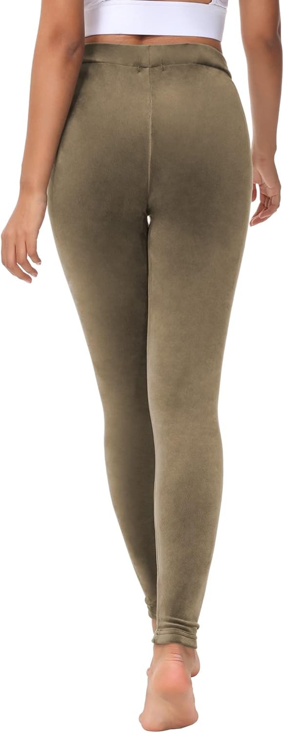 Dolcevida Women Cozy Velour Legging High Waist Buttery Soft Warm Velvet Stretch Seamless Yoga Pant - Image 4