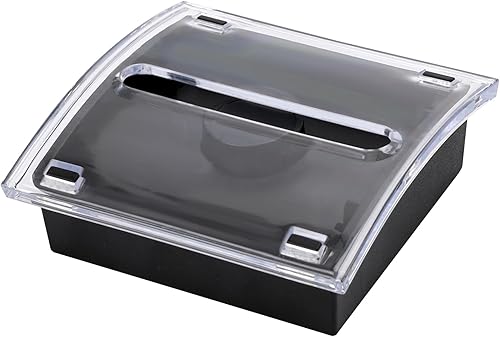 1 dispensador de notas adhesivas emergentes, soporte para notas adhesivas, parte superior transparente para notas adhesivas de 3 x 3 pulgadas, base