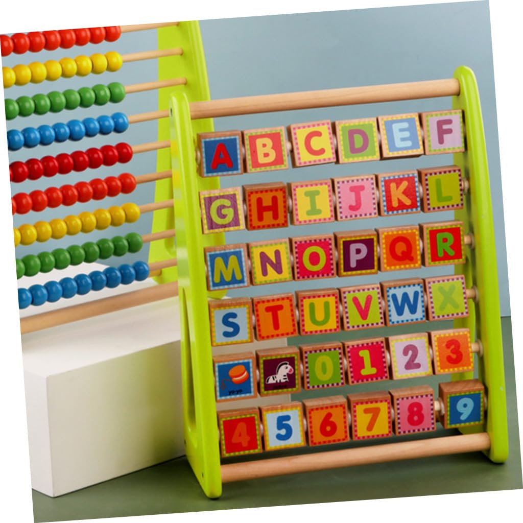 Tablero Juguete Educativo de Aprendizaje de Números y Alfabeto de Madera Multifunción Seguro Coordinación Mano-Ojo para Niños Adecuado para Preescolares
